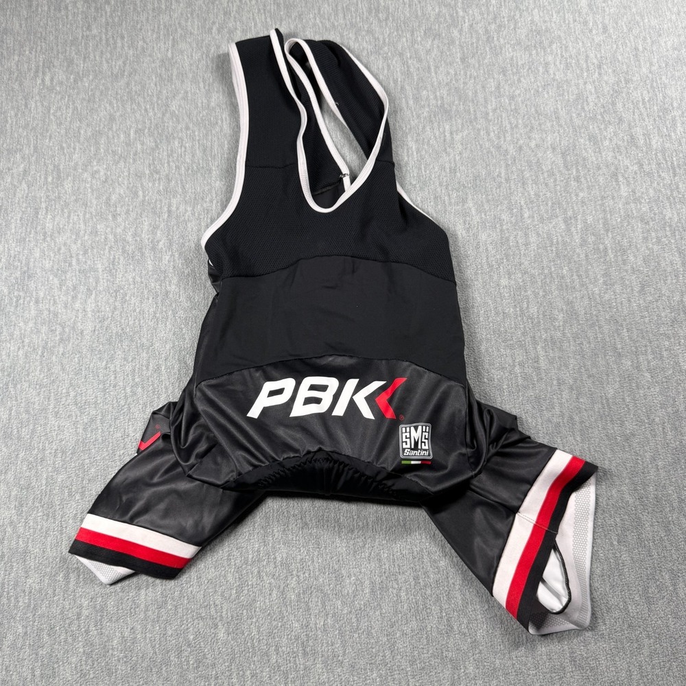 SMS Santini Bib Shorts XXL Black Red White Gel Intech PBK Cycling Made Italy